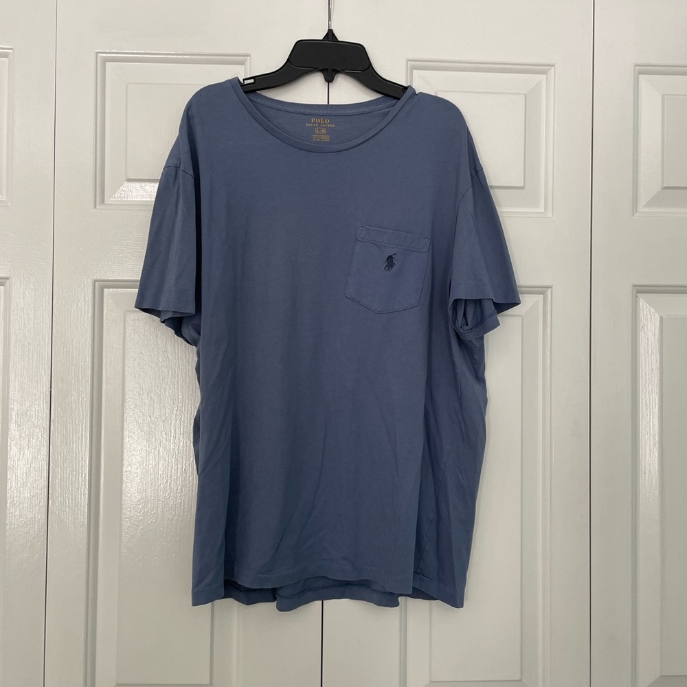 Polo Ralph Lauren Navy shirt sleeve pocket tee size L